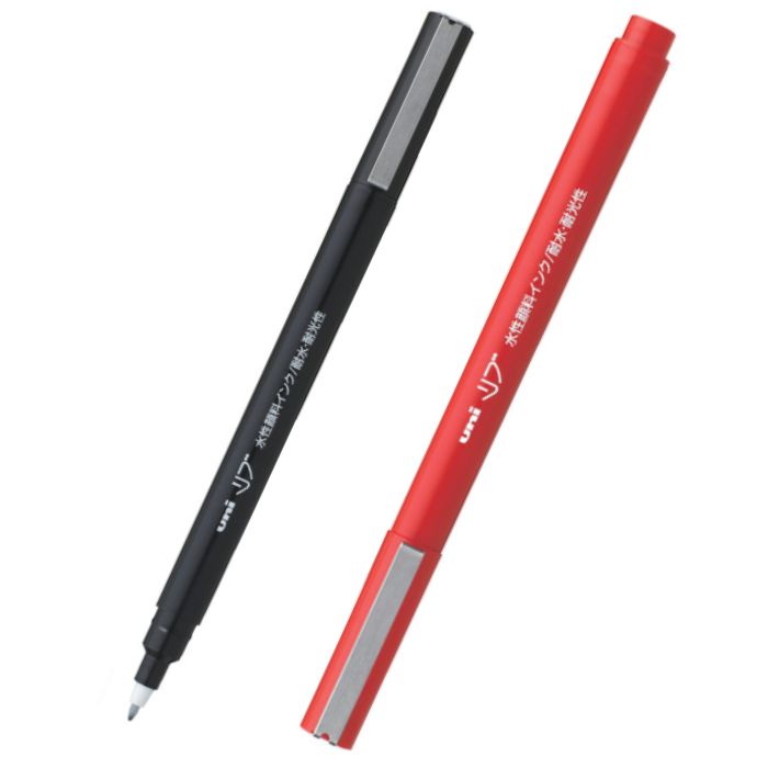 楽天市場】三菱鉛筆 水性サインペン リブ L-50 黒インク【赤販売終了