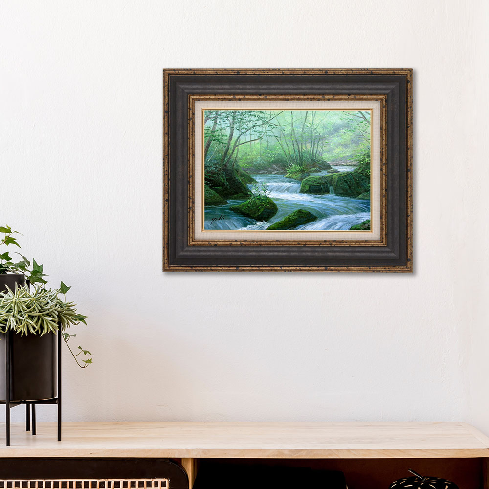 楽天市場】絵画 油絵 額入り油彩 F4サイズ 手描き 関健造 油彩 奥入瀬