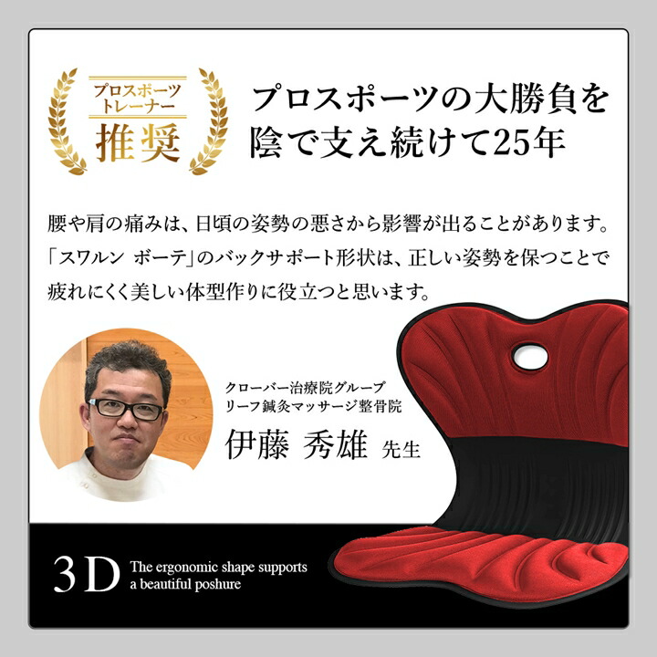 楽天市場】サポートチェア スワンル ボーテ 姿勢矯正 椅子 クッション