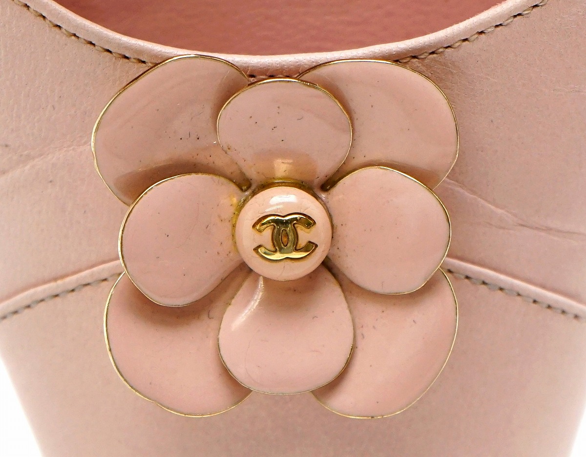 楽天市場】【靴】CHANEL シャネル カメリア パンプスヒール レザー
