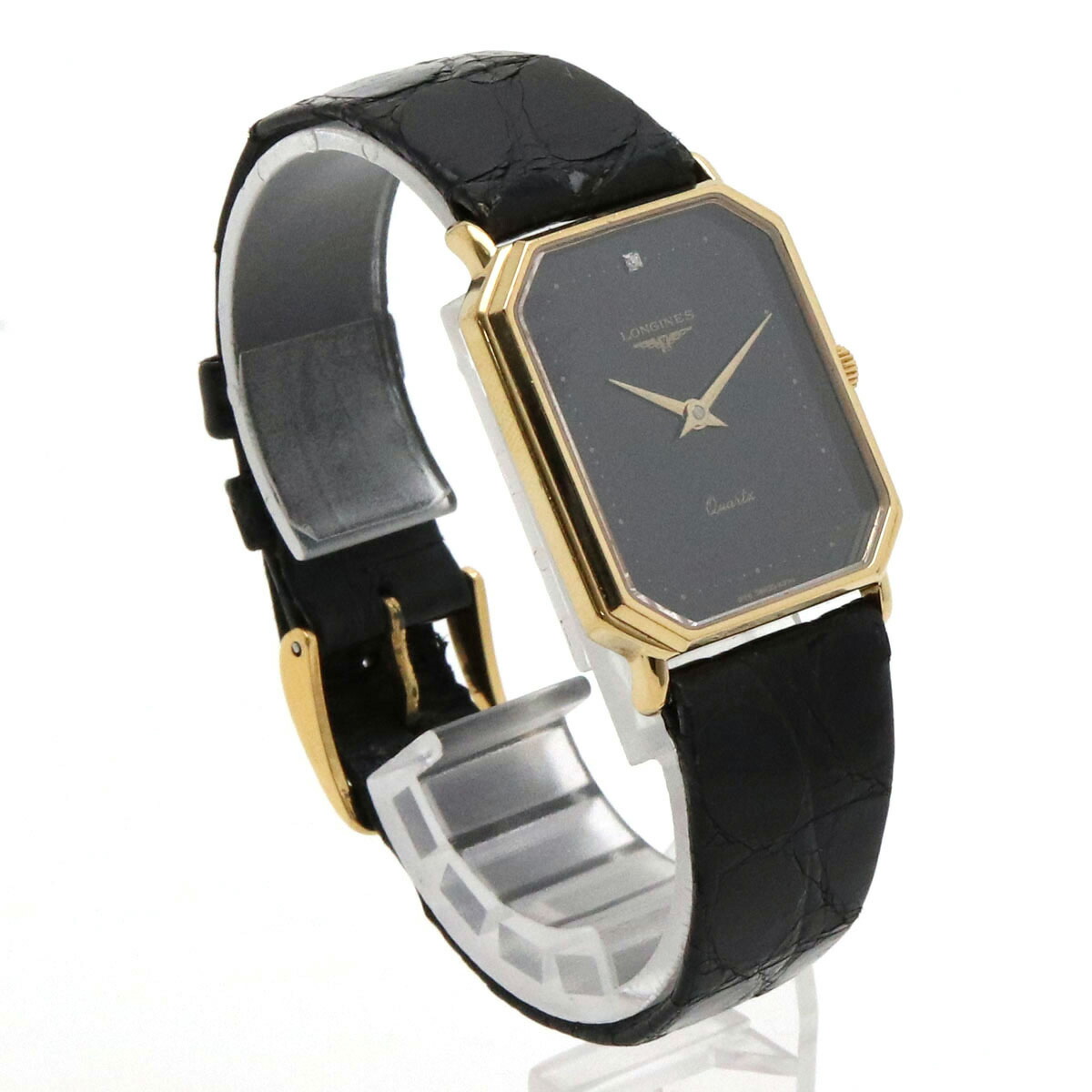 楽天市場】【ウォッチ】LONGINES ロンジン スクエア型 ブラック文字盤