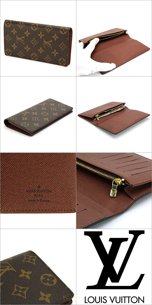 楽天市場】ルイヴィトン 長財布 Louis Vuitton モノグラム ポルト クレ