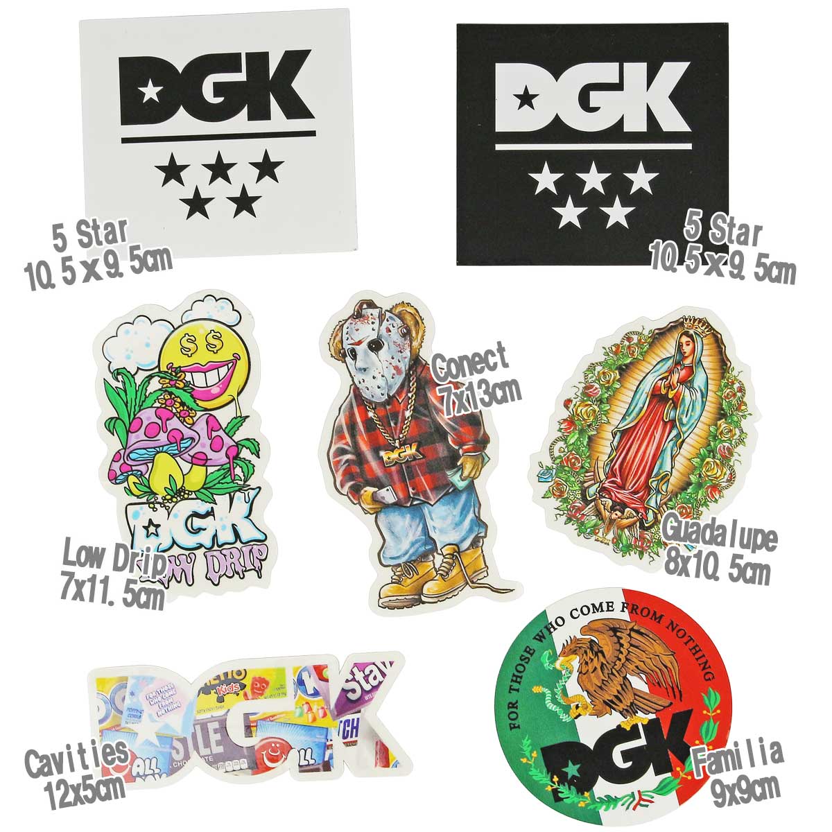楽天市場】DGK スケボー ステッカー 単品 Dirty Ghetto Krew Sticker