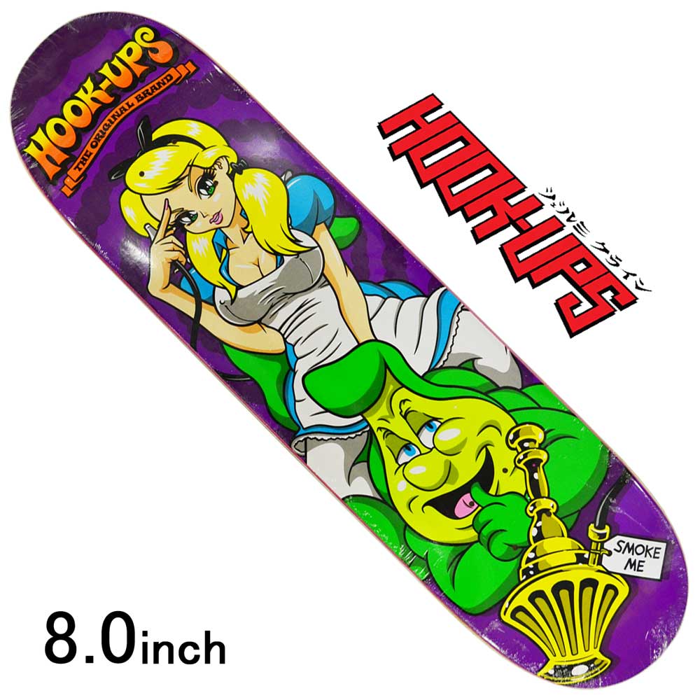 楽天市場】8.0インチ フックアップス スケボー デッキ 板 Hook Ups