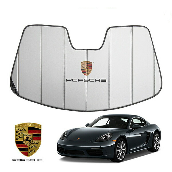 楽天市場】USポルシェ純正 専用設計 PORSCHE ロゴ入 サンシェード 吸盤