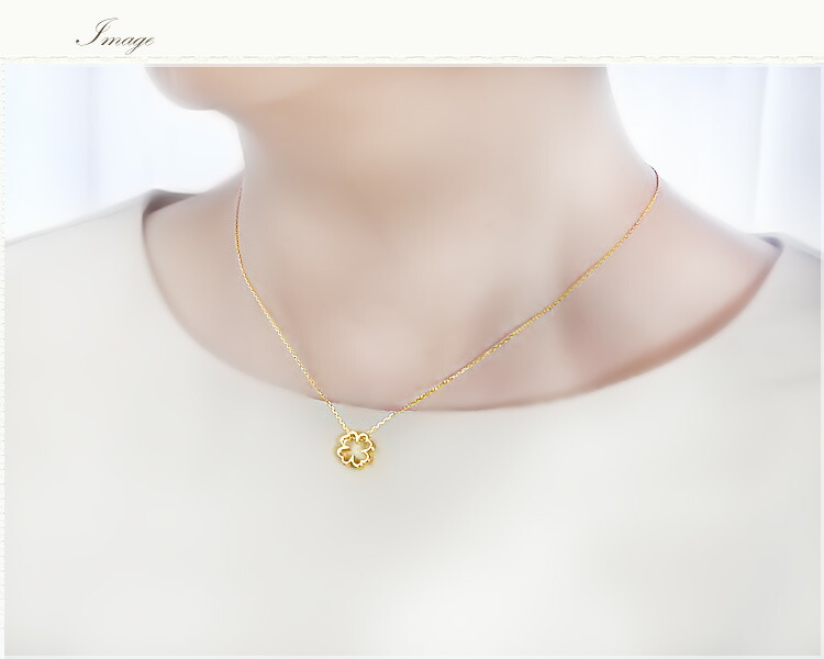楽天市場】K18クローバーペンダントトップ Clover (18k、18金