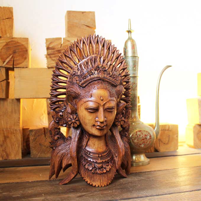 楽天市場】バリニーズの置物 木の彫刻 H30cm バリ島 アジアン