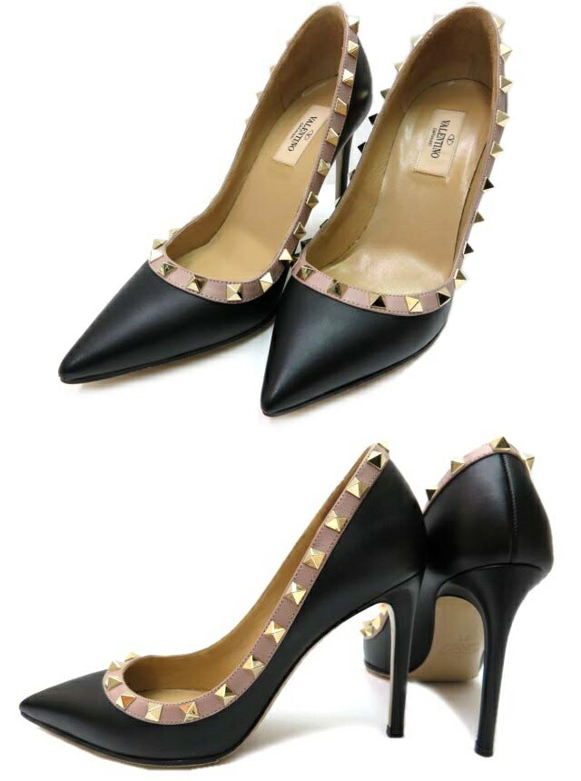 楽天市場】VALENTINO GARAVANI ロックスタッズ パンプス NERO/PO
