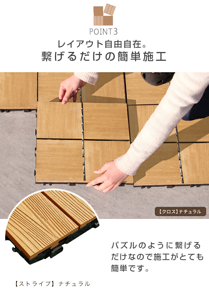 楽天市場】超高耐久800kg 人工木 ウッドパネル 天然木粉 27枚 54枚 81