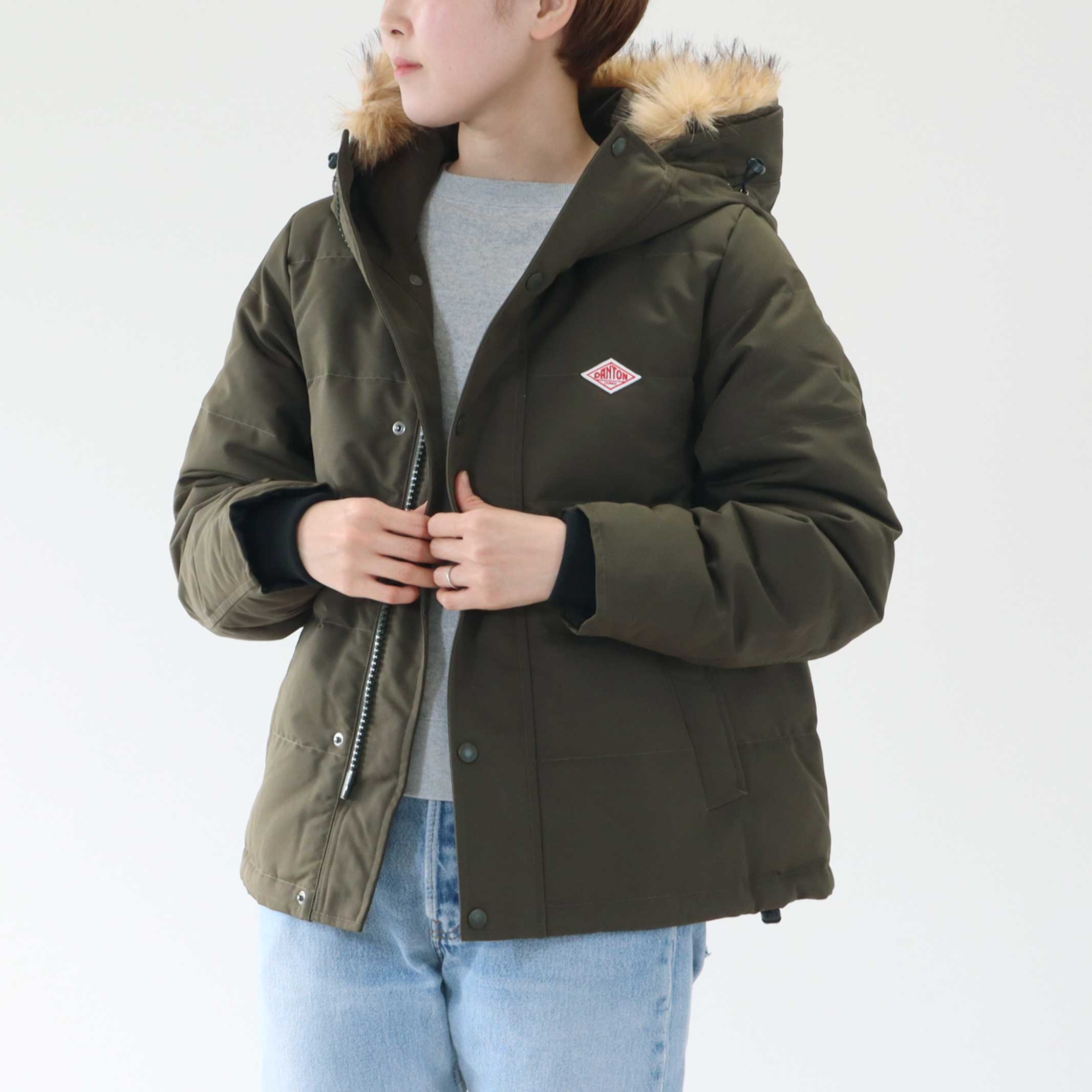 楽天市場】レディースS,M ダントン エコ ファー ショート ダウン