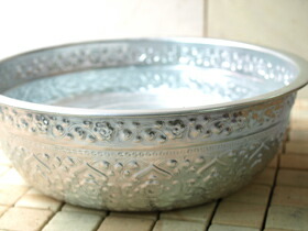 楽天市場】フットバスボウル（アルミ）オリエンタル（Mサイズ