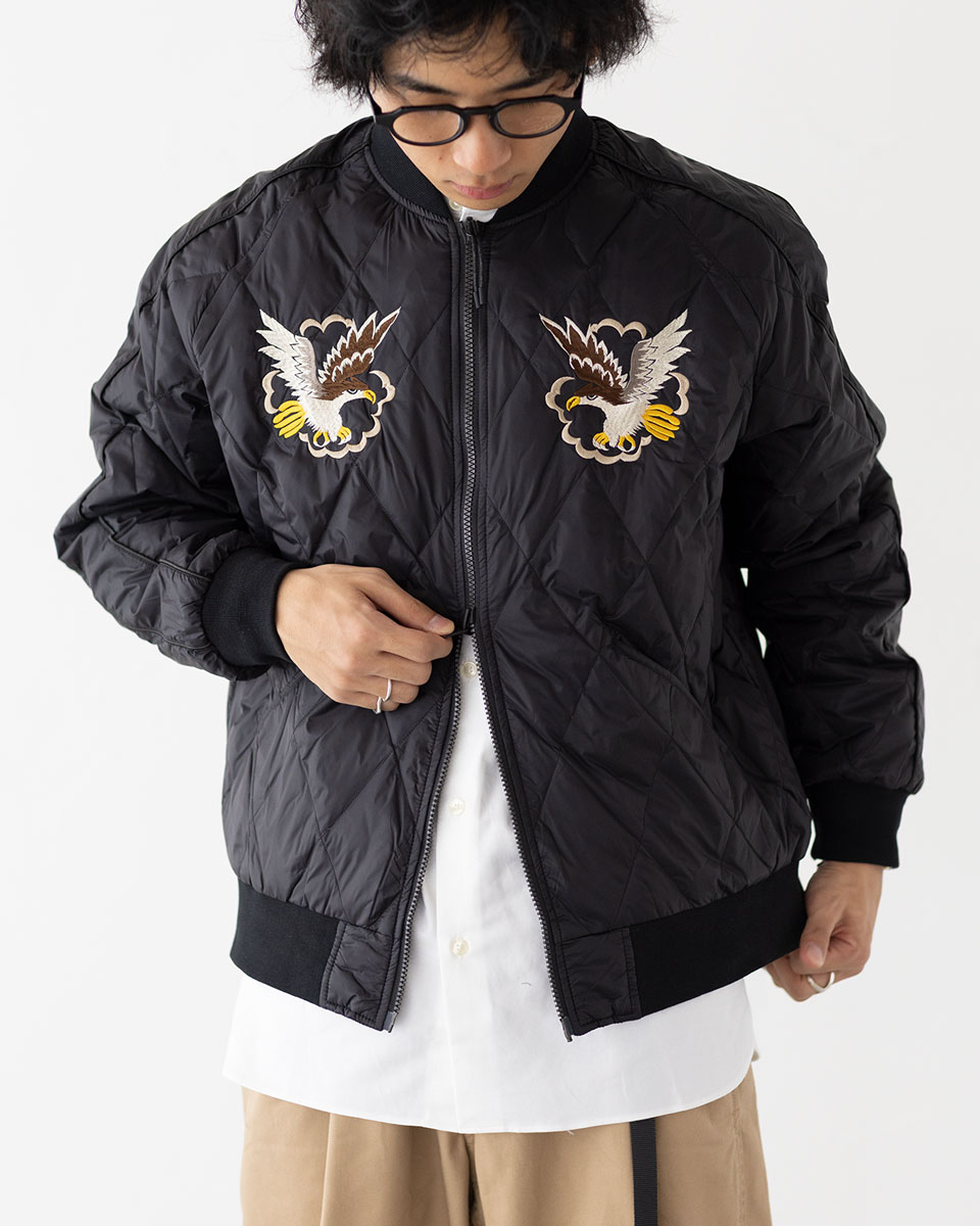 楽天市場】タイオン リバーシブル スカジャン ダウン ジャケット