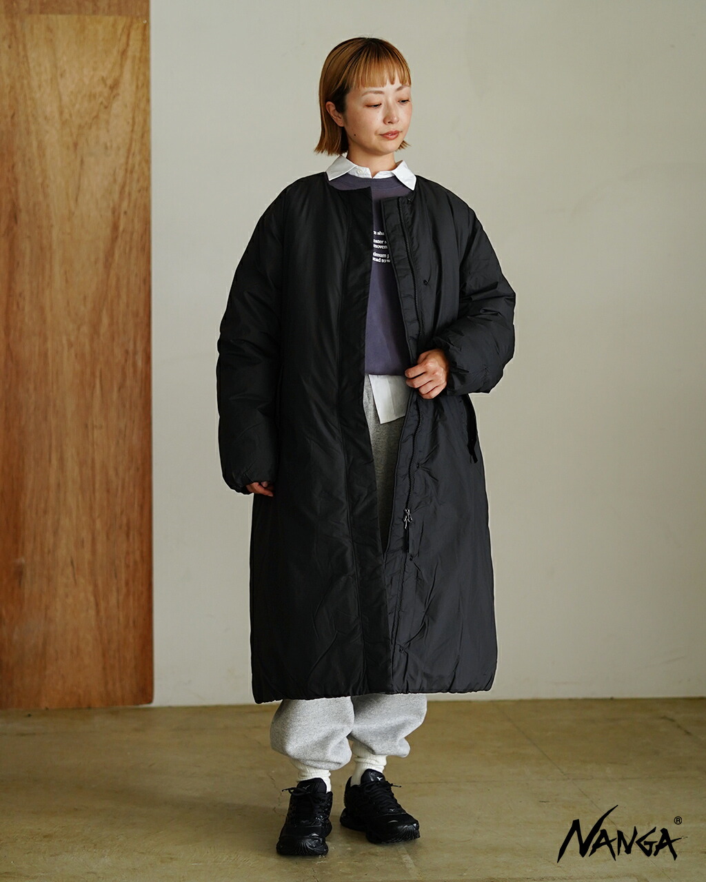 楽天市場】ナンガ NANGA ノーカラー ダウンコート レディース NO