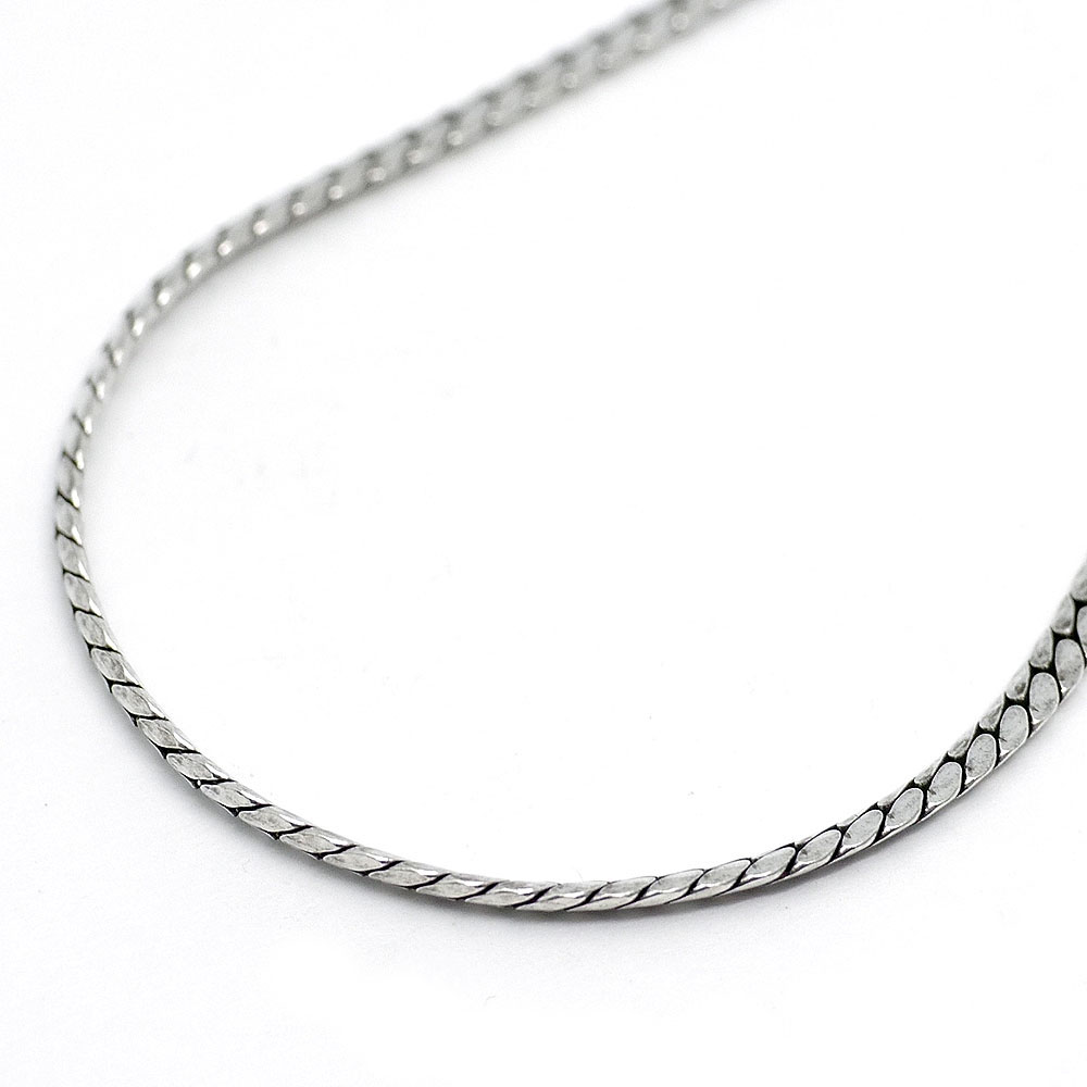 楽天市場】シルバー925 スエッジ喜平 ネックレス[銀色 プレス 幅2.5mm