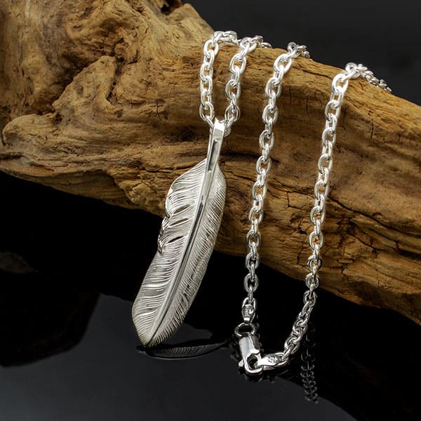 楽天市場】ネックレス フェザー 羽 シルバー ペンダント インディアン