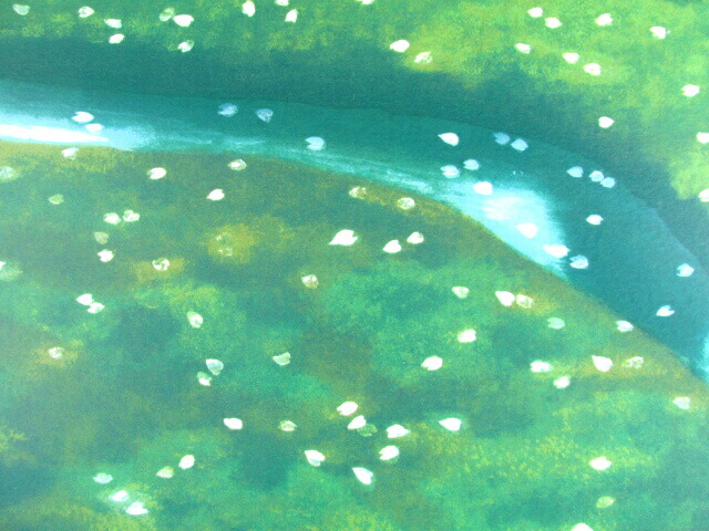 楽天市場】東山魁夷 シルクスクリーン 行く春 1992年 生前作 東山