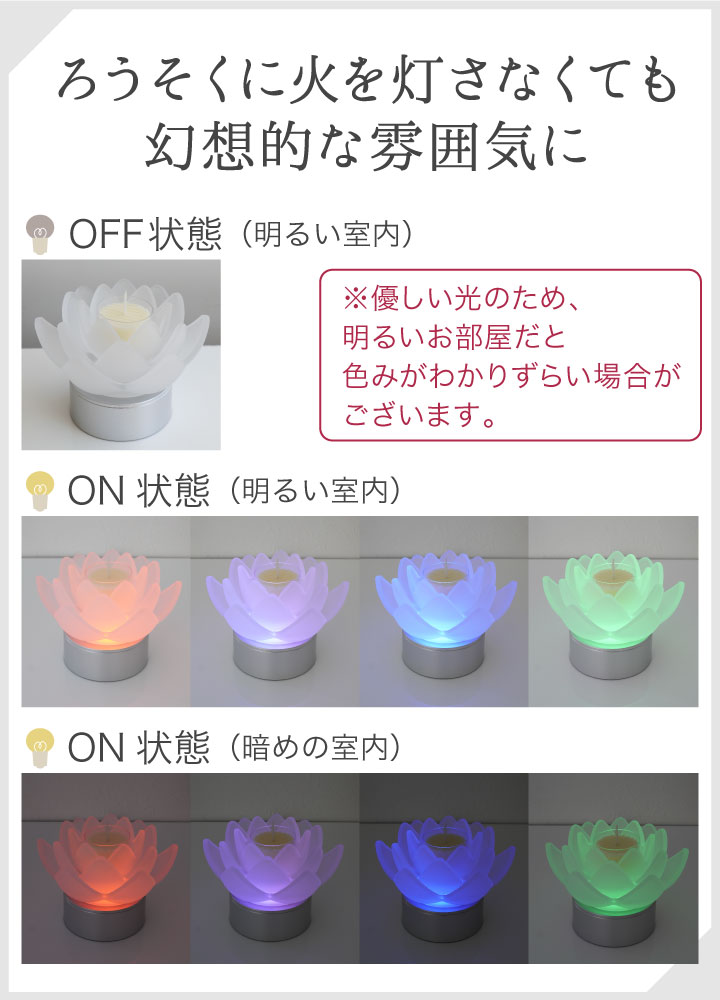 楽天市場】仏具 お供え ロータスグレイス DX LED ライト コースター 蓮