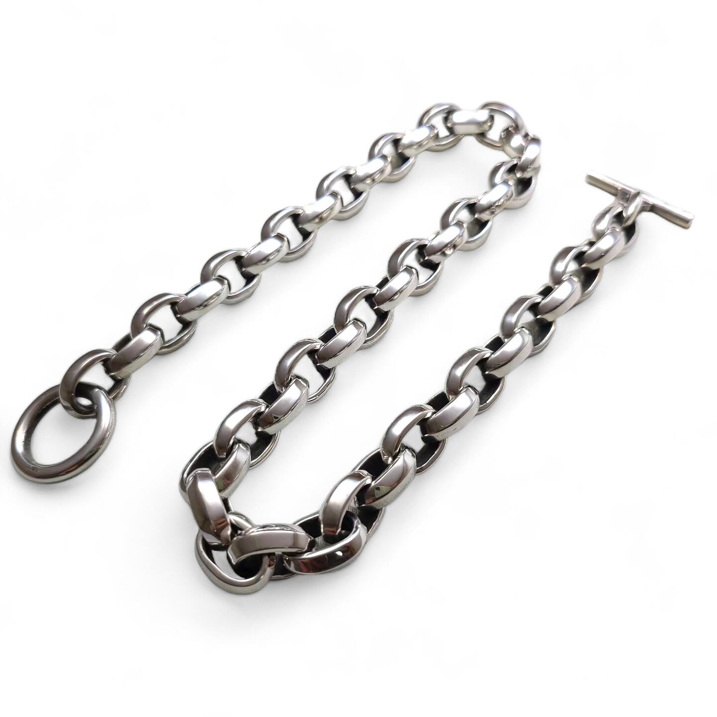 楽天市場】drive シルバーアクセサリー dn-004 ヘビーオーバルリンク