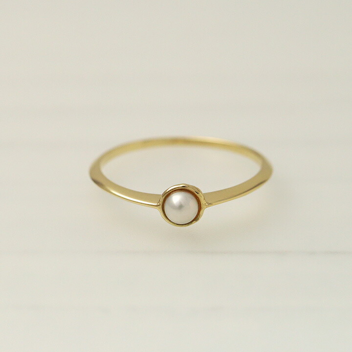 楽天市場】18金 リング ゴールド レディース シンプル 本真珠 アコヤ