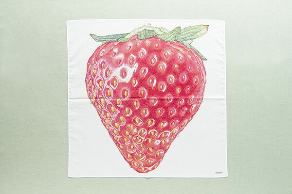 楽天市場】荒井真紀 ハンカチ いちご2枚セット（ひとつ・断面）（絵本