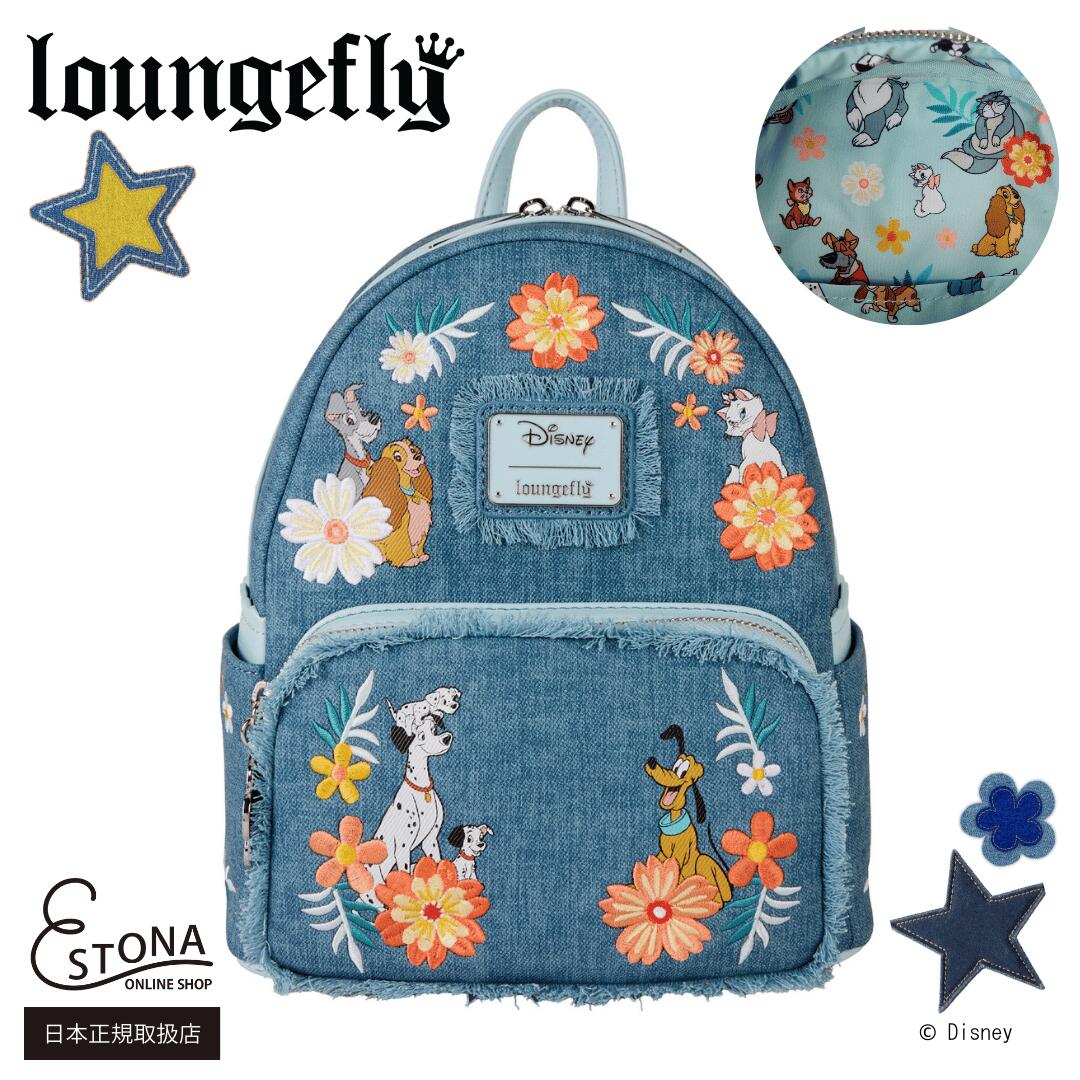 楽天市場】【Loungefly公式】DISNEY DOGS & CATS FAUX DENIM FRINGE
