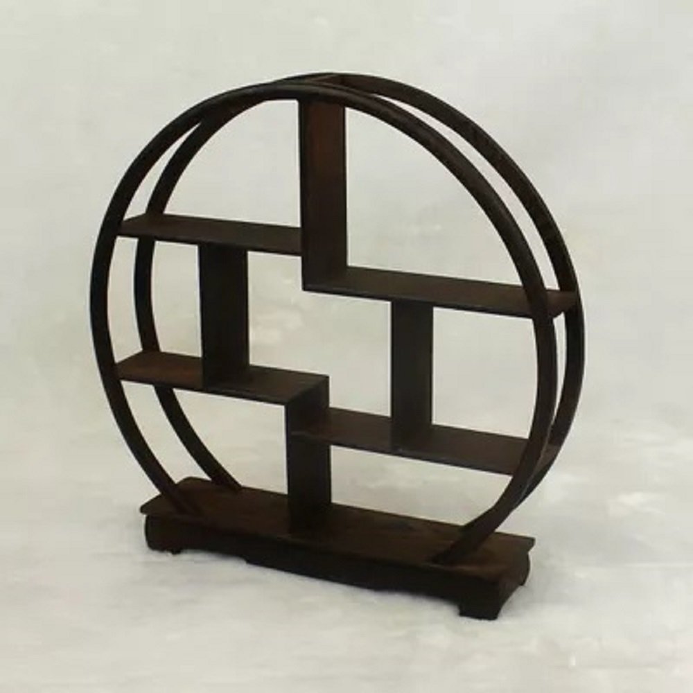 楽天市場】【期間限定DEALポイントバック15％】 中国茶器棚 丸形 丸型