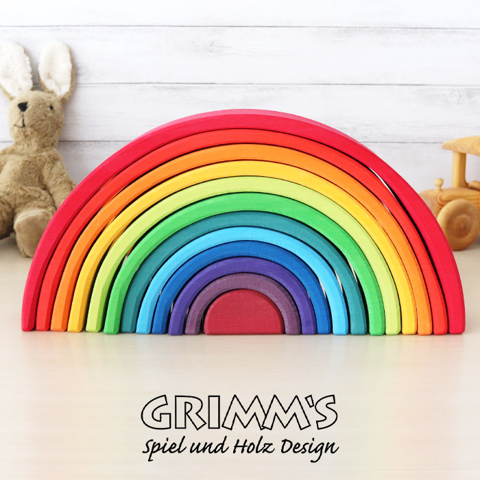 楽天市場】GRIMM'S グリムス 知育玩具 アーチレインボー 虹色トンネル