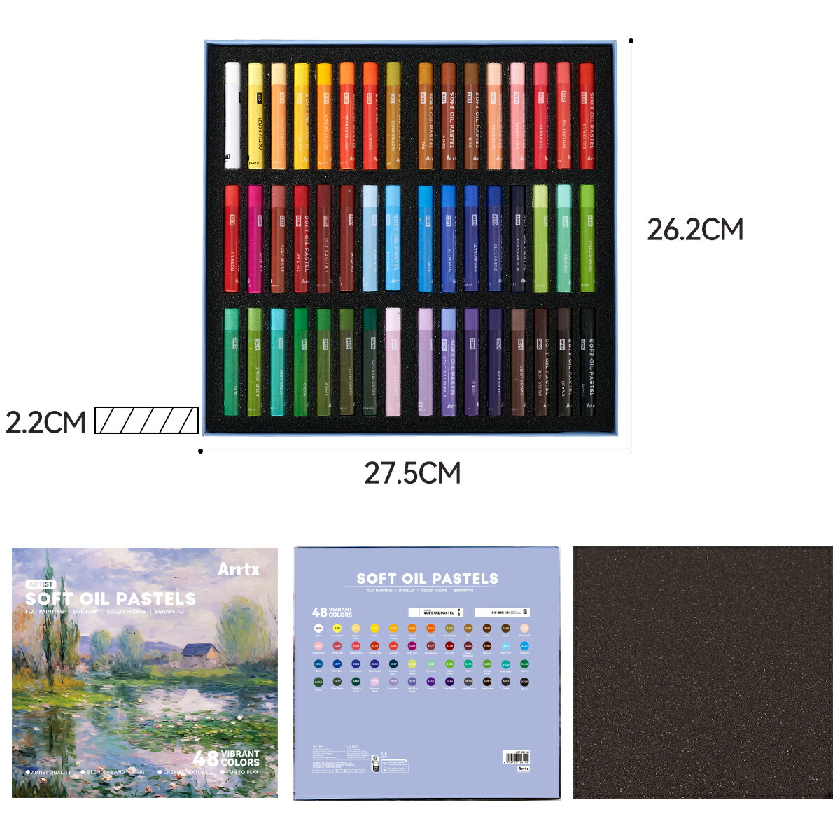 楽天市場】【送料無料】Arrtx オイルパステル72色 柔らかい よい発色と