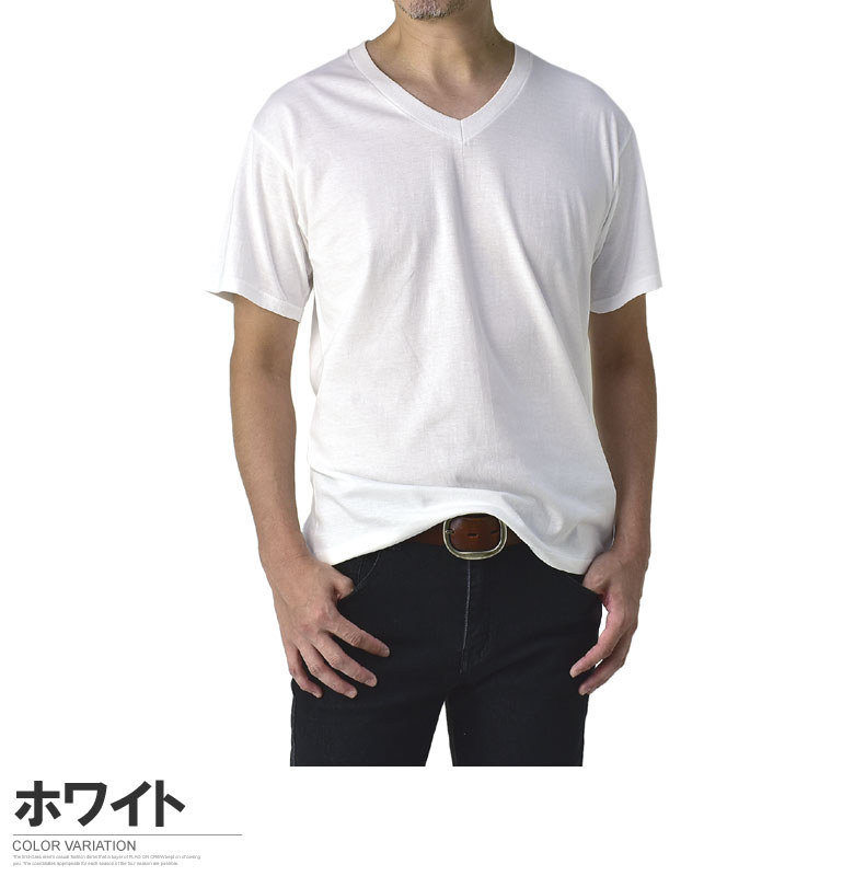 楽天市場】Hanes ヘインズ 3枚組 Vネック 白Tシャツ ホワイト メンズ