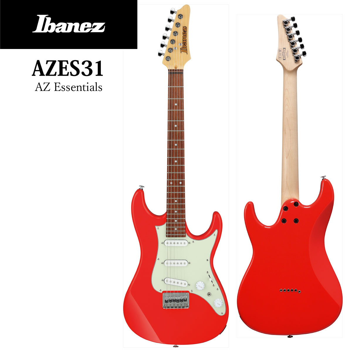 楽天市場】Ibanez AZ Essentials series AZES31 -VM(Vermilion)- 新品
