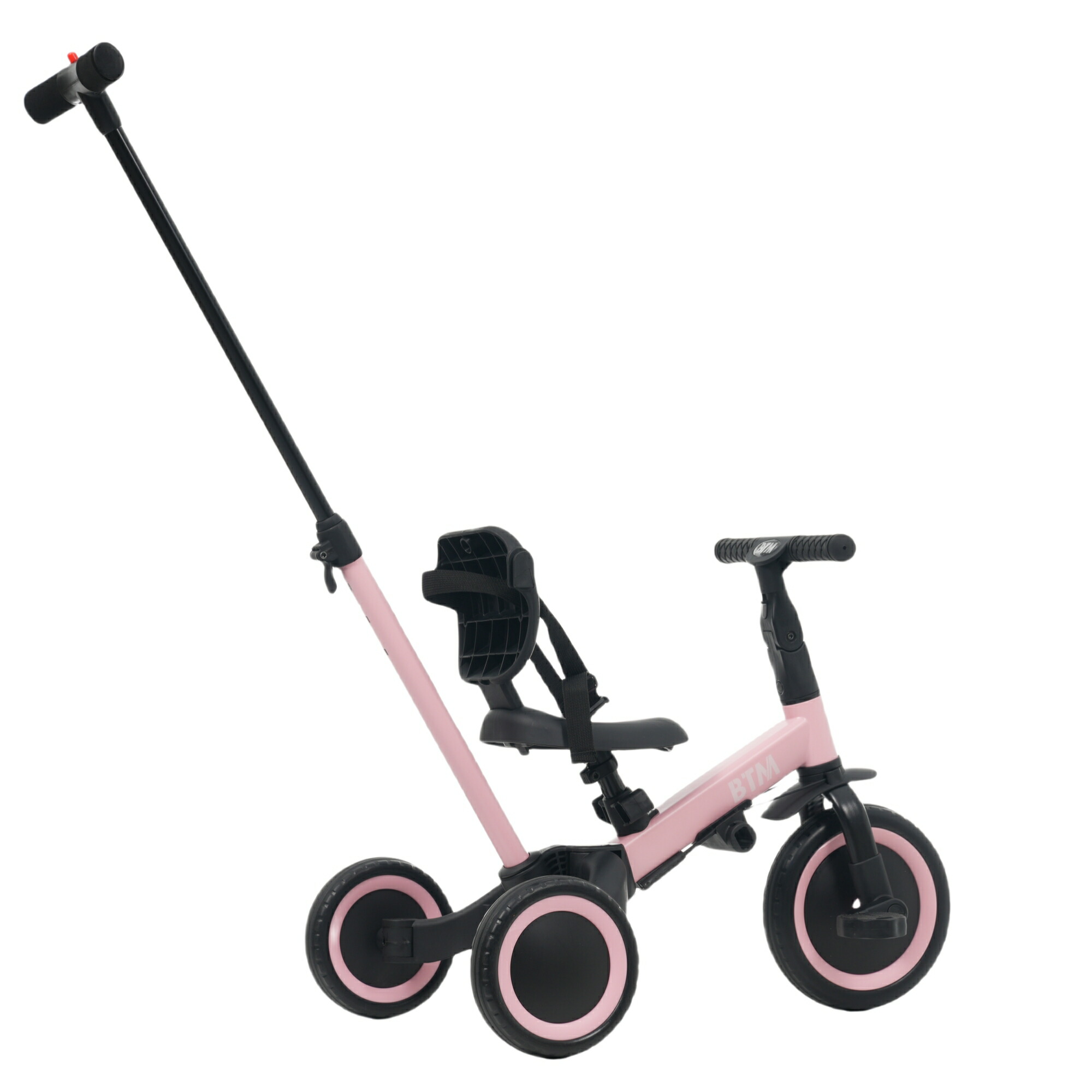 楽天市場】三輪車足けりバイク1台4役ベビーカー兼用手押し棒 かじとり