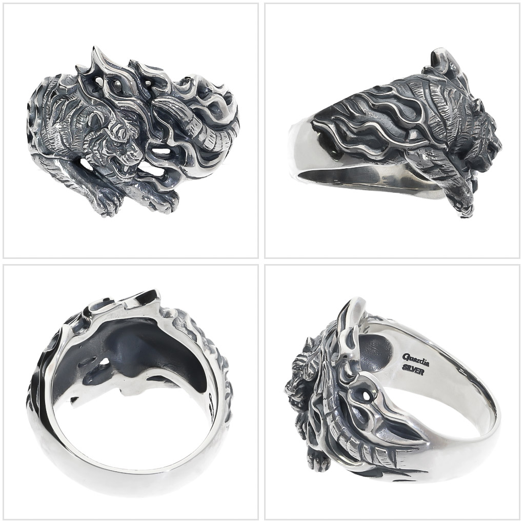 楽天市場】Guardia ガルディア 白虎 リング 指輪 11〜30号 メンズ