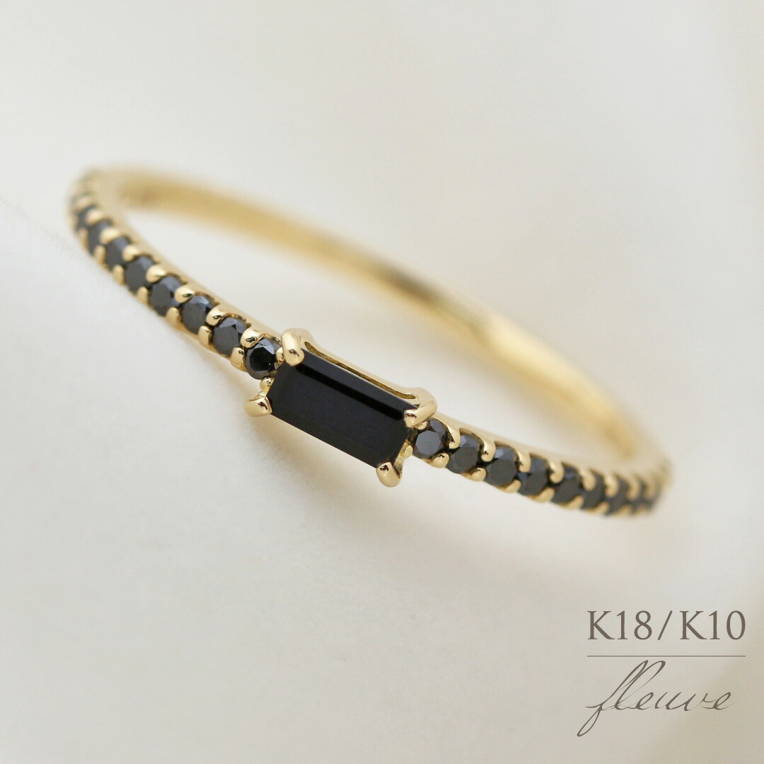 楽天市場】K18 K10 PT オニキス × ブラックダイヤモンド 0.15ct ハーフ