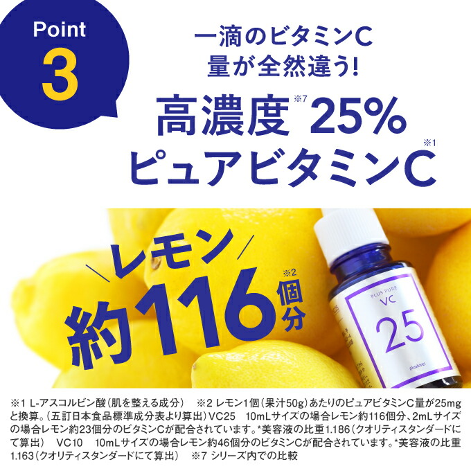 楽天市場】ピュアビタミンC25％配合 美容液 高濃度 プラスキレイ 生