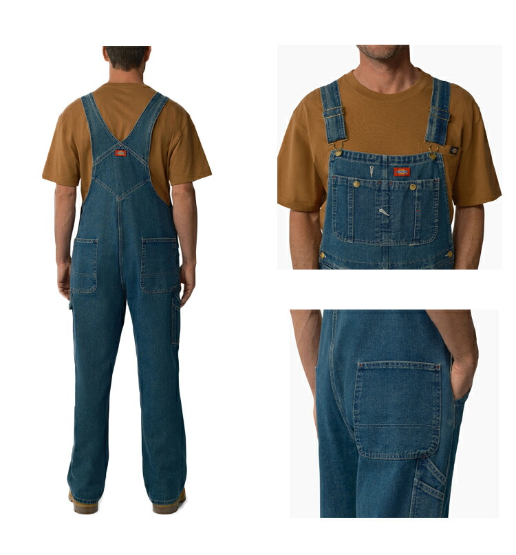 楽天市場】【Dickies】83294 インディゴ ビブ オーバーオール Indigo