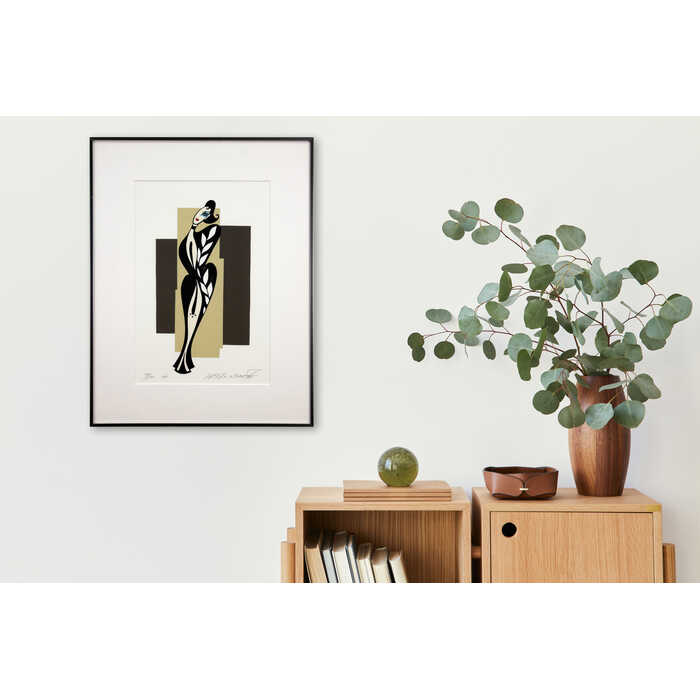 楽天市場】絵画 岡本敦子 シルクスクリーン 版画 『女』 人物 抽象