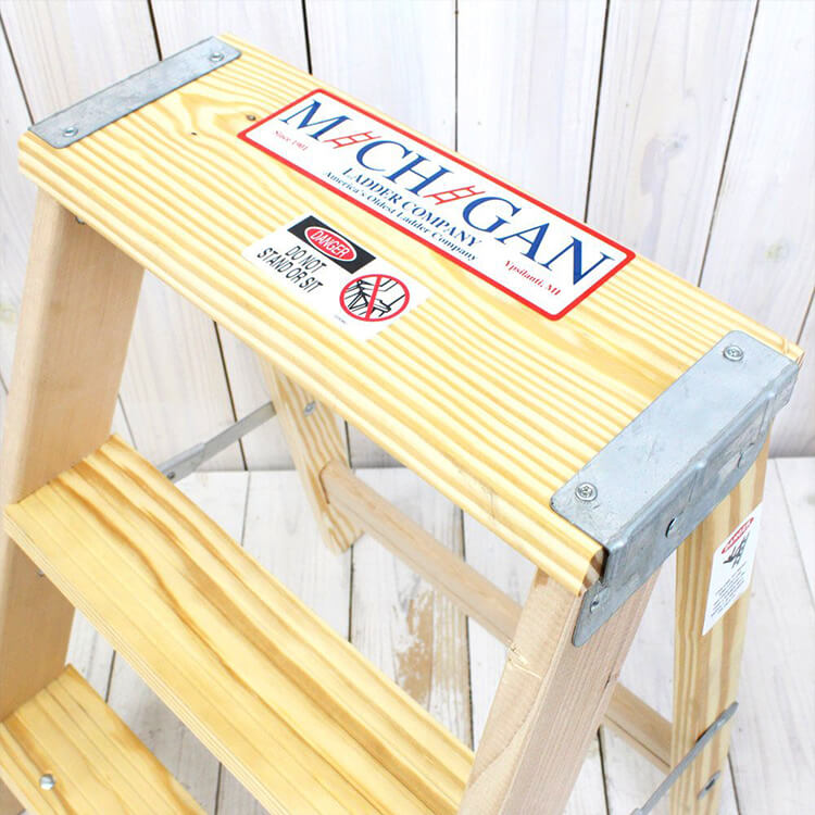 楽天市場】ウッドステップラダー サイズ2 脚立 Michigan Ladder Co