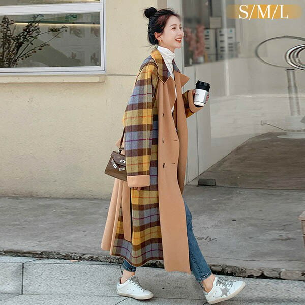 楽天市場】チェスターコート チェック柄 レディース ロングコート
