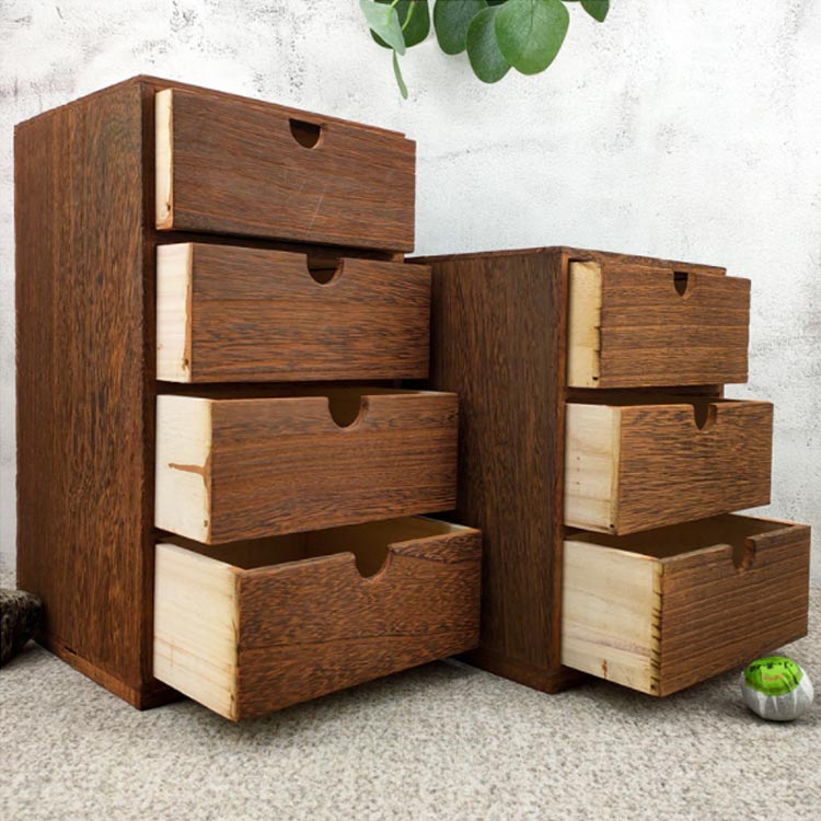 楽天市場】幅18cm 木製引出収納ボックス 4段/3段/2段 ミニチェスト