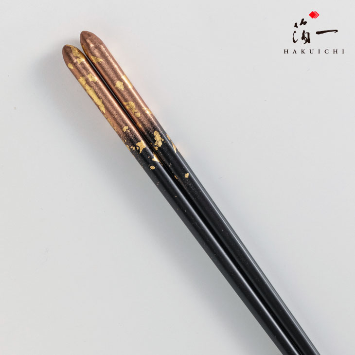 楽天市場】【メール便対応】金の箸 銀の箸 霞流し(茜・黒)｜金沢金箔の