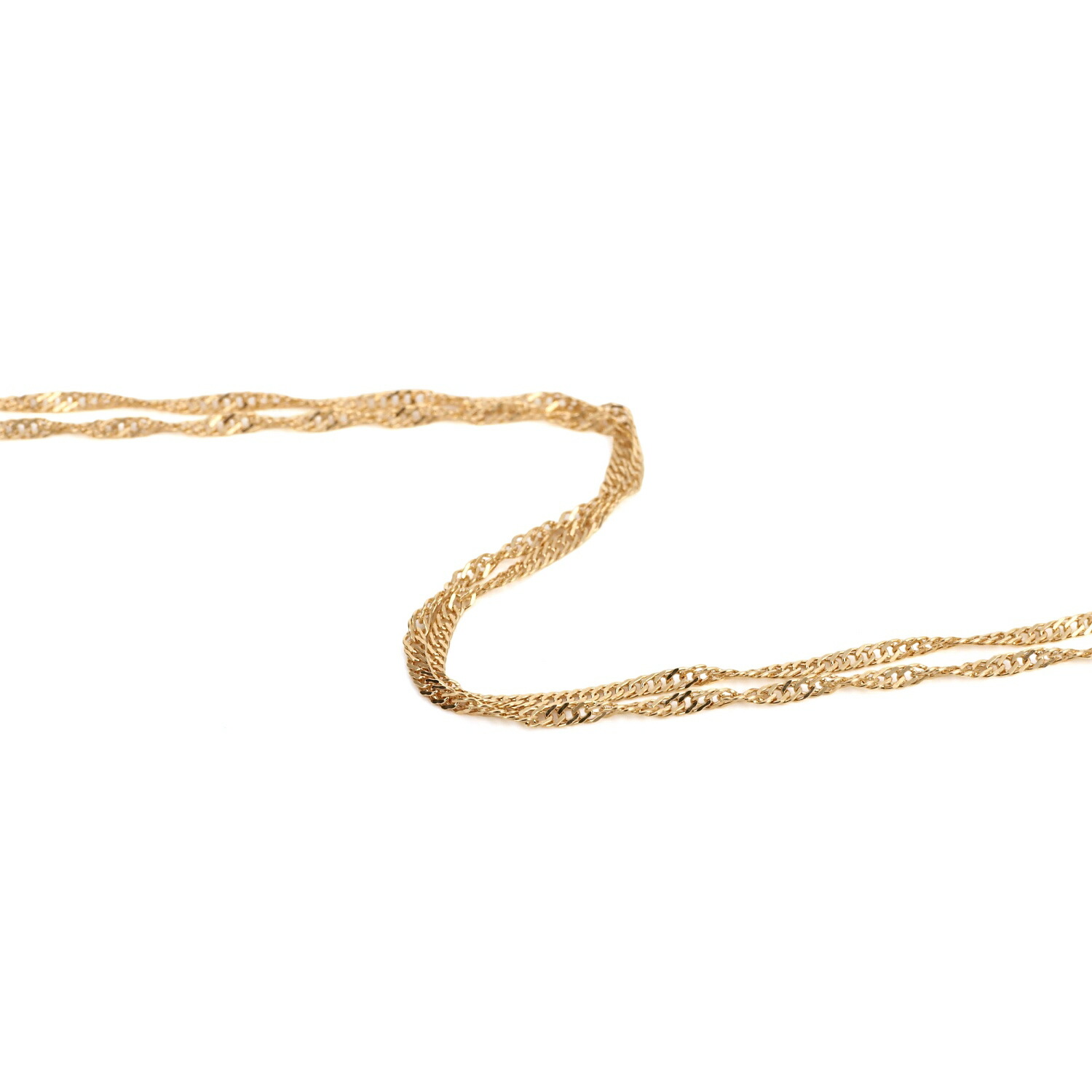 楽天市場】18金 スクリュー ネックレス チェーン ゴールド 40cm 幅1.3