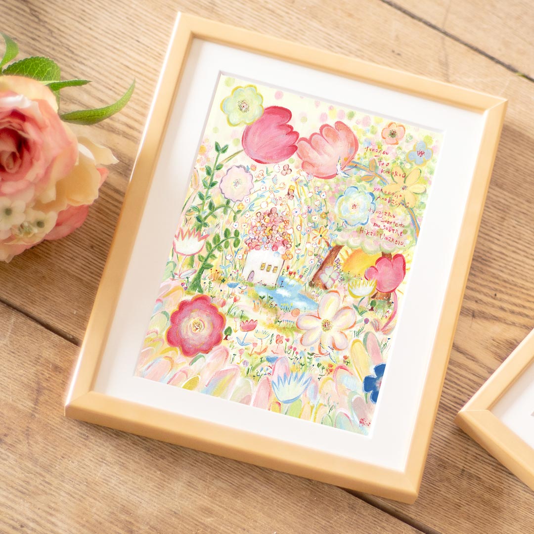 楽天市場】絵画 花 イングリッシュガーデン 「つなぐ」 額入り 風景