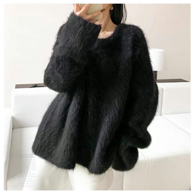 楽天市場】ニット セーター シャギーニット レディース トップス 長袖