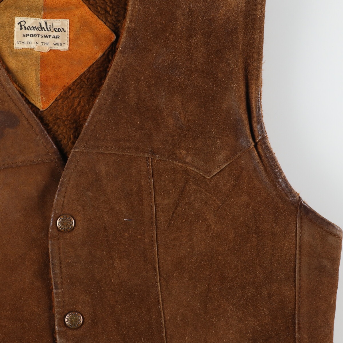 楽天市場】古着 70'S Ranch Wear スエードレザーベスト メンズS