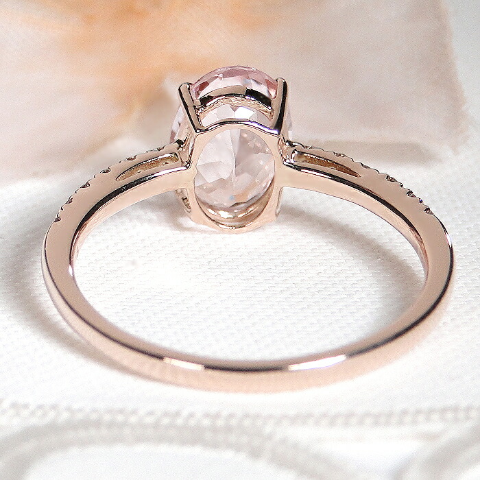 楽天市場】【鑑別書付】【0.12ct】K18PG モルガナイト ダイヤモンド