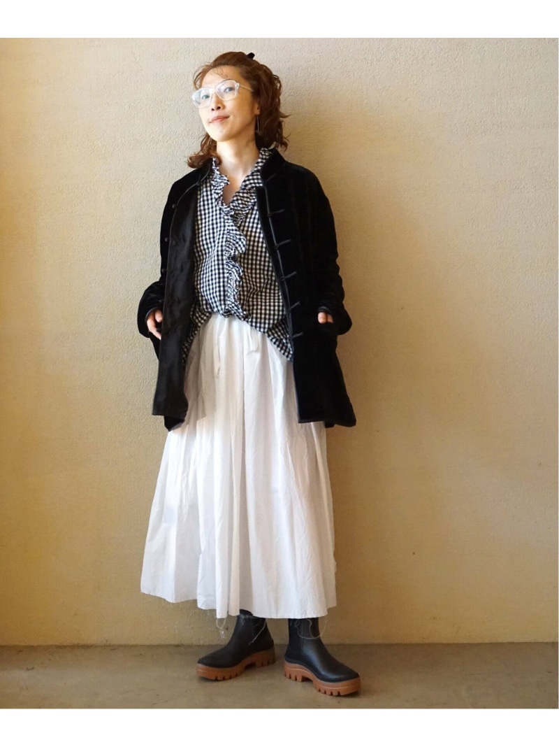 楽天市場】《追加》ギンガム フリルブラウス(BLK) journal standard