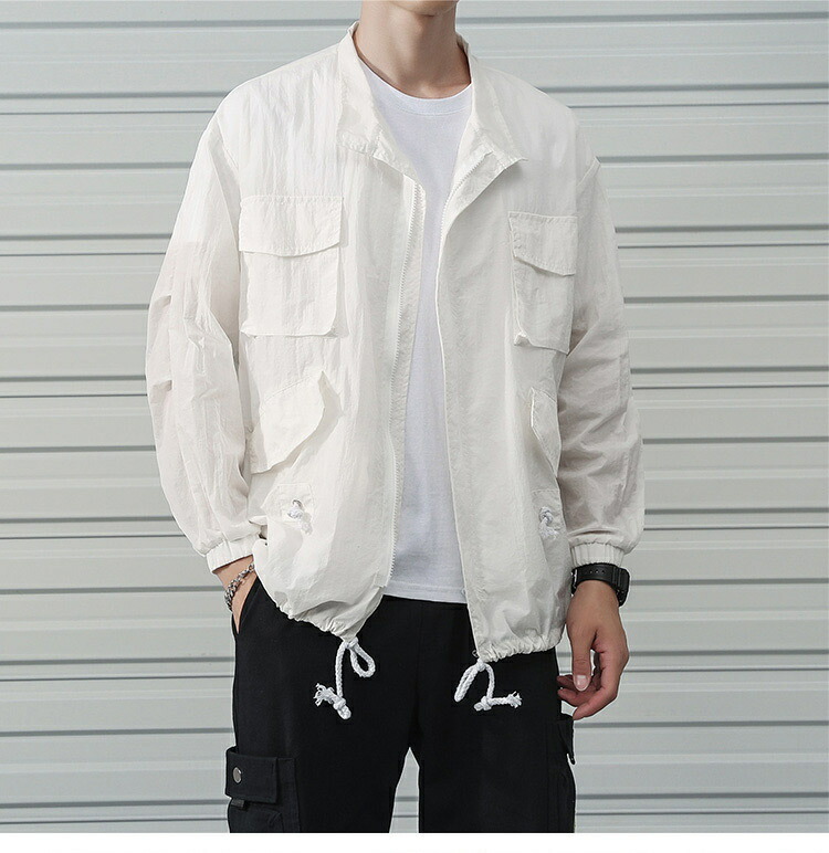 楽天市場】夏でも羽織れる！メンズ サマージャケット ブルゾン UV対策