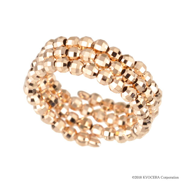 楽天市場】フリーサイズリング カットボール K18ピンクゴールド 形状