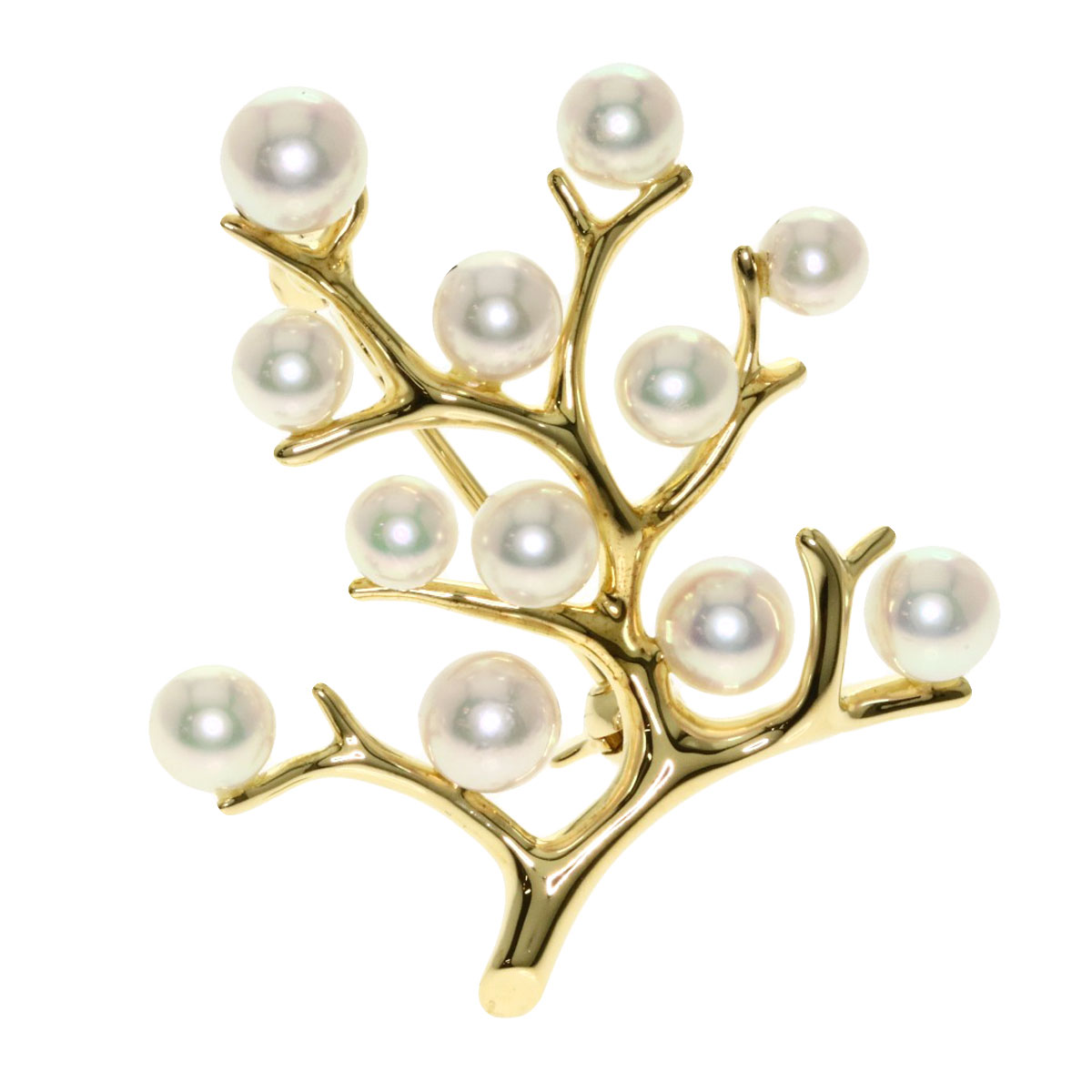 楽天市場】ミキモト アコヤパール 幸福の木 真珠 ブローチ K18イエロー