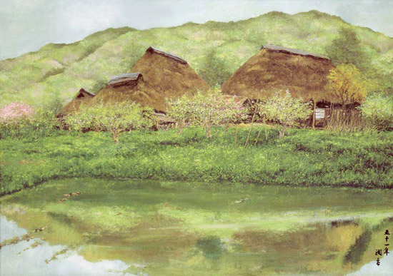 楽天市場】向井潤吉 絵画 春映 送料無料 【複製】【美術印刷】【巨匠